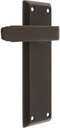 Quincy Door Set Passage in Oil Rubbed Bronze with Left Hand Milano Levers