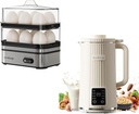 Rapid Egg Cooker Electric 12 Eggs Capacity with 40oz Automatic Nut Milk Maker