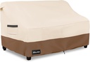 3-Seater Patio Sofa Cover,79W x 37D x 35H Inches Outdoor Couch Cover,100% Waterproof Heavy Duty Patio Sofa Covers,Patio Furniture Covers,Beige&Brown