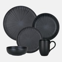 Oxford Contempo, Onyx Stoneware 20 Piece Dinnerware Set, Service for 4
