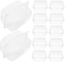 OUNONA 50pcs Transparent Cake Storage Boxes Lids Dessert Containers for Fresh and Moist Pastry Display at Events and Celebrations