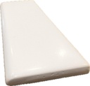 2x6 Bullnose Wall Tile Trim, 3x6 or 4x4 Tile Compatible, Matte White, 0790 Color Code (10)