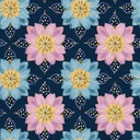 10PCS 12x12 Inch Peel and Stick Floor Tiles Self Adhesive Vinyl Flooring Tile Navy Blue Floral Mandala Removable Decals Bathroom Kitchen Laundry DIY Home Decoration