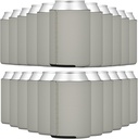 TahoeBay Neoprene Can Coolers Sublimation Blanks (50-Pack) Bulk Blank 12 Oz Can Insulator Beer Can Sleeve for Soda, Insulated Cold Drinks, Bottles - HTV, Personalized Party Favors (Silver)