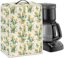 GLENLCWE Cactus Floral Dust Cover for Coffee Maker,Summer Style Coffee Machine Cover Stand Mixer Cover Juicer Maker Protective Cover Washable&Foldable
