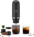 Portable Espresso Machine with 3-4 Min Self-heating, 12V Rechargeable Electric Coffee Machine 19 Bar Compatible with NS Capsules and Ground Coffee for Car Camping Travelling