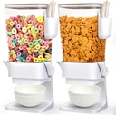 Cereal Dispenser Countertop with 4 Pack Bowls and Spoons 5.5 Qt Large Cereal Storage Container Holder for Pantry Dry Food Nut Dispenser Snack Candy Organizer Kitchen Organization for Oatmeal Granola