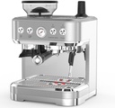 Professional Espresso Machine with Built-In Grinder and Milk Frother, 15 Bar Cappuccino and Latte Maker, Gift for Coffee Enthusiasts, Mom, Dad