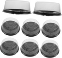 10Pcs Reusable Round Cake Boxes with Lids for Birthday and Party Cake Storage Lightweight Plastic Baking Packing Box for Cupcakes and Desserts