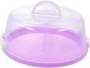 1pc Reusable Cake Container Lid Portable Violet Dessert Holder for Birthday Parties and Outdoor Events Lightweight and Easy to Clean Practical Food Storage
