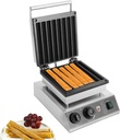 110V Churro Maker Machine, Nonstick Commercial Churros Maker Makes 8 Waffles, Stainless Steel Electric Waffle Baker Machine, 1500W