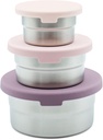 Stainless Steel Food Storage Containers - 3 Pack - 3 Oz, 6.1 Oz, 12.85 Oz with Leakproof Silicone Lids, BPA-Free, Dishwasher & Freezer Safe, Nesting & Stackable for Meal Prep, Lunch Boxes & Snacks