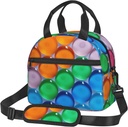 polka dot Print Reusable Lunch Bag Insulated Lunch Boxes for Office Work Picnic Tote Bag Adjustable