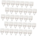 Cabilock 35Pcs Invisible Self Adhesive Wall Hooks for Picture Frames Wall Art Plate Hangers for Easy Installation Kitchens Offices and Bathrooms