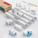 Mini Split Line Set Cover: 3" 17Ft Line Set Cover Kit for Minisplit with Flexible Duct, Decorative Lineset Cover Kit, Paintable for AC Pipe, Air Conditioner, HVAC, Heat Pumps, Central AC
