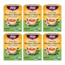 Yogi Tea Green Tea Blueberry Slim Life Tea - 16 Tea Bags per Pack (6 Packs) - Organic Tea to Support Stamina & Energy - Includes Green Tea Leaf, Bilberry Leaf, Hibiscus Flower, Blueberries & More.