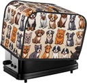 Toaster Cover 2 Slice Cartoon Dogs Pattern Toaster Cover Waterproof Kitchen Small Appliance Covers Microwave Oven Dust-Proof Bread Cover, Women Gift