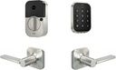 Yale Assure Lock 2 Key-Free Keypad with Bluetooth and Valdosta Lever in Satin Nickel