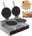TECHTONGDA Commercial Ice Cream Cone Waffle Maker Machine 110V Waffle Cone Machine Electric Stainless Steel Egg Cone Baker Double Head Waffle Cone Maker for Home Restaurant Bakeries