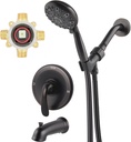 WRISIN Oil Rubbed Bronze Tub Shower Faucet Set