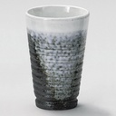 White Flowy Free Cup (Large) (Banko Ware) 3.4 x 4.8 inches (8.7 x 12.3 cm), 5.6 oz (160 g), Free Cup, Soil, Restaurant, Ryokan, Japanese Tableware, Restaurant, Stylish, Tableware, Commercial Use