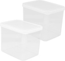 DECHOUS 2pcs Portable Toast Storage Box Food Grade Bread Container with Smooth Lid Airtight Seal for Camping Picnics and Kitchen Organization