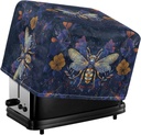 Bee Floral Printed Toaster Oven Covers 4 Slice Bread Machine Protector Wide Slot Dustproof Kitchen Bakeware Protector Drawstring Closure