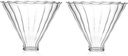 2pcs Glass Funnel Pour Over Coffee Filters,Coffee Drippers