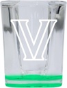 R and R Imports Villanova Wildcats 2 Ounce Engraved Shot Glass Square Green Base Officially Licensed Collegiate Product 4-Pack