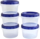 PH [16Oz - Blue - 5 Pk] Twist Top Food Storage Containers Leak-Proof, Airtight Soup Storage Canisters with Screw & Seal Lids BPA-Free, Stackable, Reusable Kitchen Essentials 16-Ounce