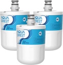 AQUA CREST 5231JA2002A Refrigerator Water Filter, Replacement for LG® LT500P®, GEN11042FR-08, ADQ72910911, ADQ72910901, ADQ72910907, Kenmore 9890, LFX25974ST, LMX25964ST, 3 Filters