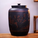 Rice & Grain Storage Container 33lb 44lb 66lb Rice Grain Dispenser Ceramic Rice Cylinder with Lid Airtight Bulk Food Storage Kitchen & Pantry Organization for Flour, Rice, Grain, Dry Food(66lb)