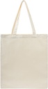 Cotton Canvas Tote Bags - Lightweight Cloth Shopping Bags for DIY Promotion Activity - Solid Color