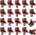 20pcs Brown Shelf Pegs, 5mm Plastic Shelf Pins Shelf Support Pins, Cabinet Shelf Clips Shelf Holder Pins for Bookcase Cabinets Shelves Cupboard