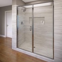 Basco Shower Door Infinity Shower Door, Fits Opening, AquaGlideXP Clear Glass, Chrome Finish,Silver,45-46 in. Wide x 68-5/8 in. high