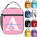 Personalized Lunch Bag for Women Men, Custom Name Lunch Bags, Customized Insulated Lunch Box Tote Bags Gifts for Work Picnic Travel