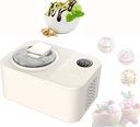 Household Automatic Ice Cream Maker, 1.2L Compressor Self-Freezing Ice Cream Maker with LCD Display, Portable Homemade Dessert Machine, Ice Cream in 30-60 Minutes, for Frozen Yogurt, Ice Cream, Sorbet