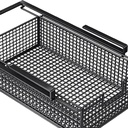Hanging Pullout Drawer Basket | Under Shelf Wire Basket Organizer | Space-Saving Sliding Storage for Kitchen, Pantry, Cabinet, and Closet ﻿ (black)