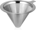 Zerodeko Stainless Steel Coffee Filter - Reusable Fine Mesh Drip Filter for Smooth Brewing Fits Most Coffee Makers and Mugs 4.72 X 3.93 Inches
