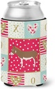 Caroline's Treasures CK5274CC Miniature Mediterranian Donkey Love Can or Bottle Hugger, Red Cooler Washable Drink Sleeve Collapsible Beverage Insulated Holder, Can Hugger, Multicolor