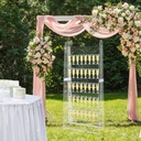 TURSTIN 5-Tier Champagne Wall Holder for Party 61.4 x 23.6 x 15.4 Inch Acrylic Champagne Towel Hold 40 Cups Wine Glass Stemware Rack Bubbly Champagne Flute Display Stand for Wedding and Parties