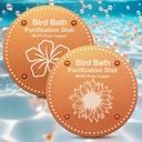 Bird Bath Purification Disk Pure Copper Outside Birdbath Outdoor Hummingbird Bee Water Fountain Solar Power Window Feeder Stand Nectar Food Pole House Hanging Birdhouse Small Large Accessories