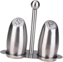 PRETYZOOM Stainless Steel Salt Dispenser Condiment Containers Lids Kitchen Supplies for Home
