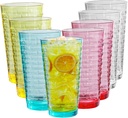 BPA-Free Plastic Tumblers 8 Pack (8x22oz) | Reusable Dishwasher Safe | Stackable Shatterproof Cups | Plastic Drinkware & Drinking Tumblers for Restaurant, Home, Party