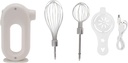 Electric Hand Mixer Handheld Mixer Electric Blender 3 Speeds Anti Slip Handle for Whipping Cream Stirring Food (White)