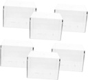 Healifty 6Pcs Transparent Tiramisu Boxes Clear Dessert Containers Square Cake Holders Cupcakes Cookies Smooth Surface Bakery Packaging