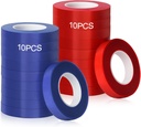 SWANSOFT 20 Pcs Plant Ribbon for Plant Tying Machine, 82 Feet Long x 1/2 Inch Wide(10PCS Blue + 10PCS Red)