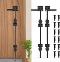24" Cane Bolt Heavy-Duty Drop Rod for Gate, Heavy Duty Gate Latch for Wooden Fence Metal Gates, Vinyl Fence Gate Land Latch, Floor Latch for Fixing Door to The Ground, Black Coating, 2 Pack