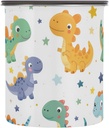 ALAZA Dinosaur Dino Cartoon Stars Airtight Coffee Bean Canister 30oz Food Storage Containers with Lids For Gournd, Tea, Sugar, Flour, Rice, Cereal, Candy Cookie Jar