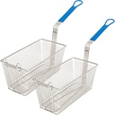 Deep Fryer Basket | 2-Pack | Commercial Fry Basket with Handle | 13.25" x 6.5" x 5.9" | Heavy Duty Restaurant Quality